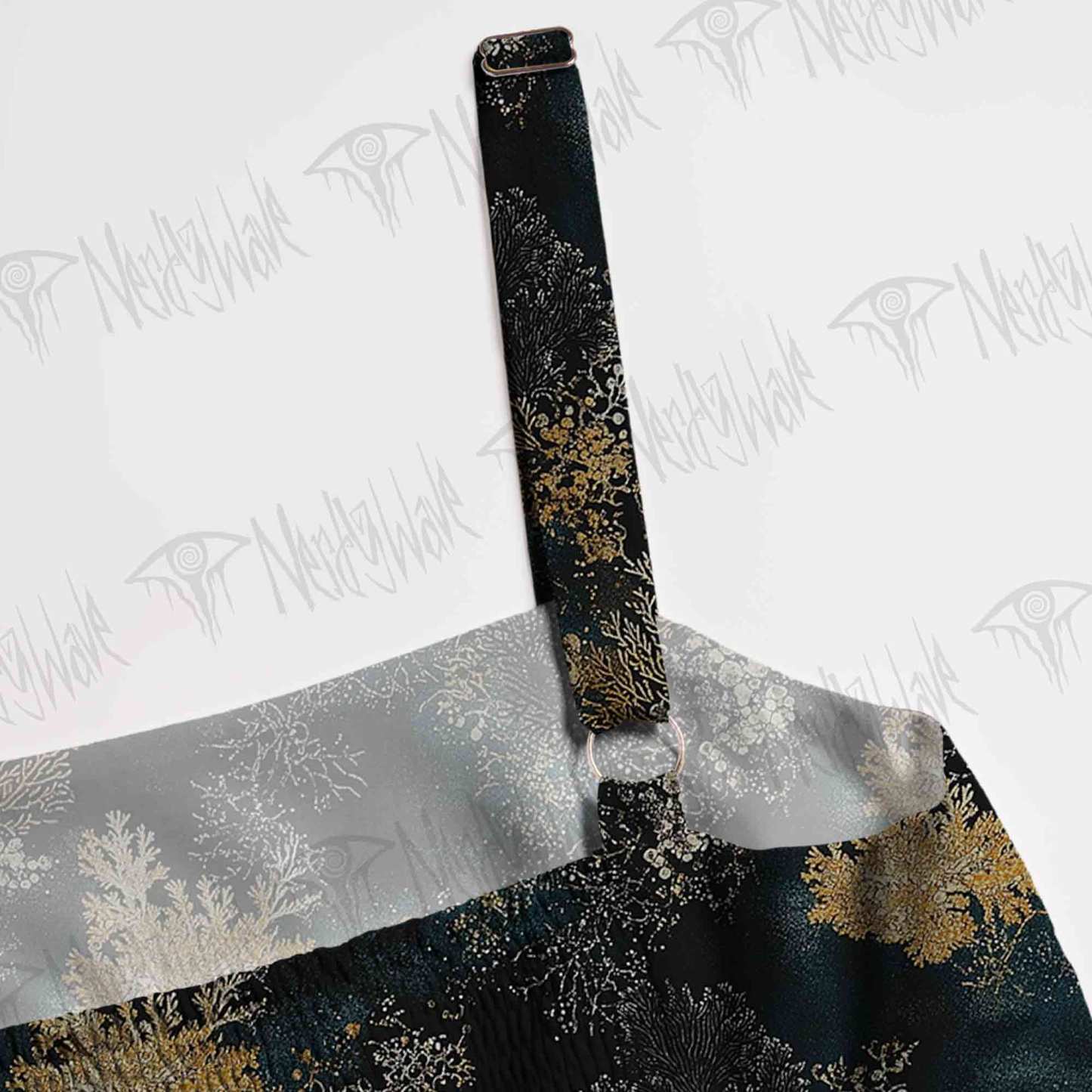 Overlooking the Dark Forest Spaghetti Strap Long Dress