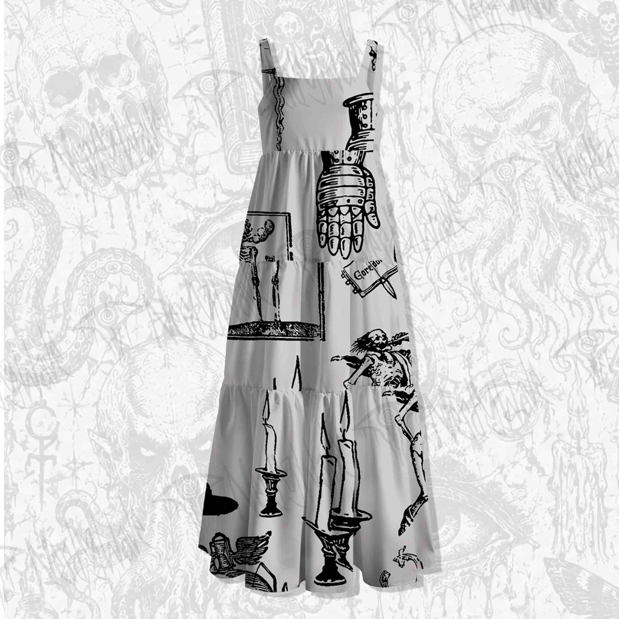 Weird Middle Ages  Spaghetti Strap Long Dress