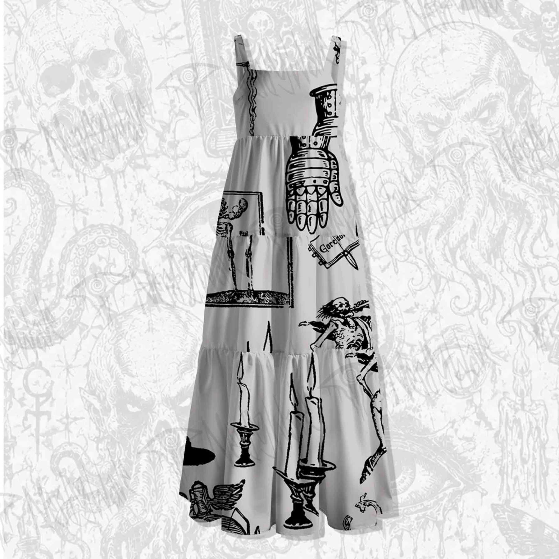 Weird Middle Ages  Spaghetti Strap Long Dress