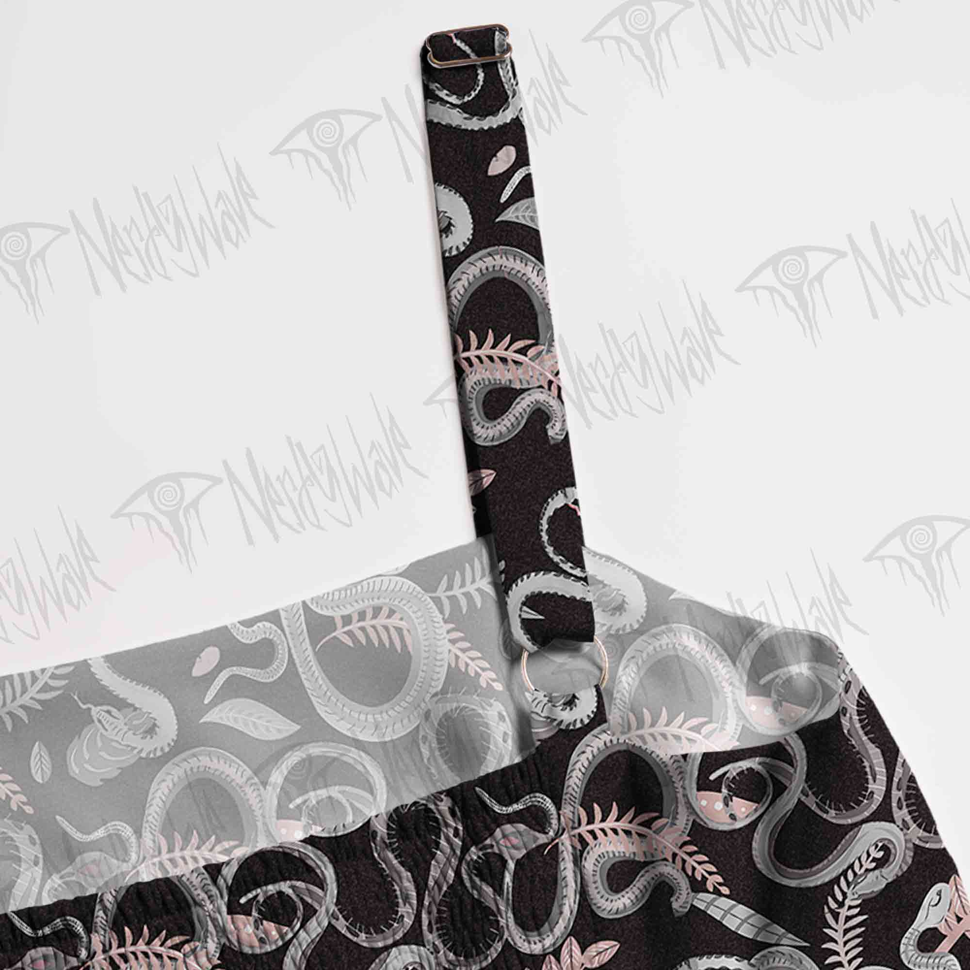 Snakes and Flowers Spaghetti Strap Long Dress
