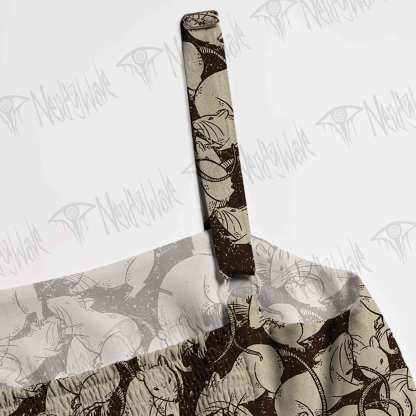 Black Death Spaghetti Strap Long Dress