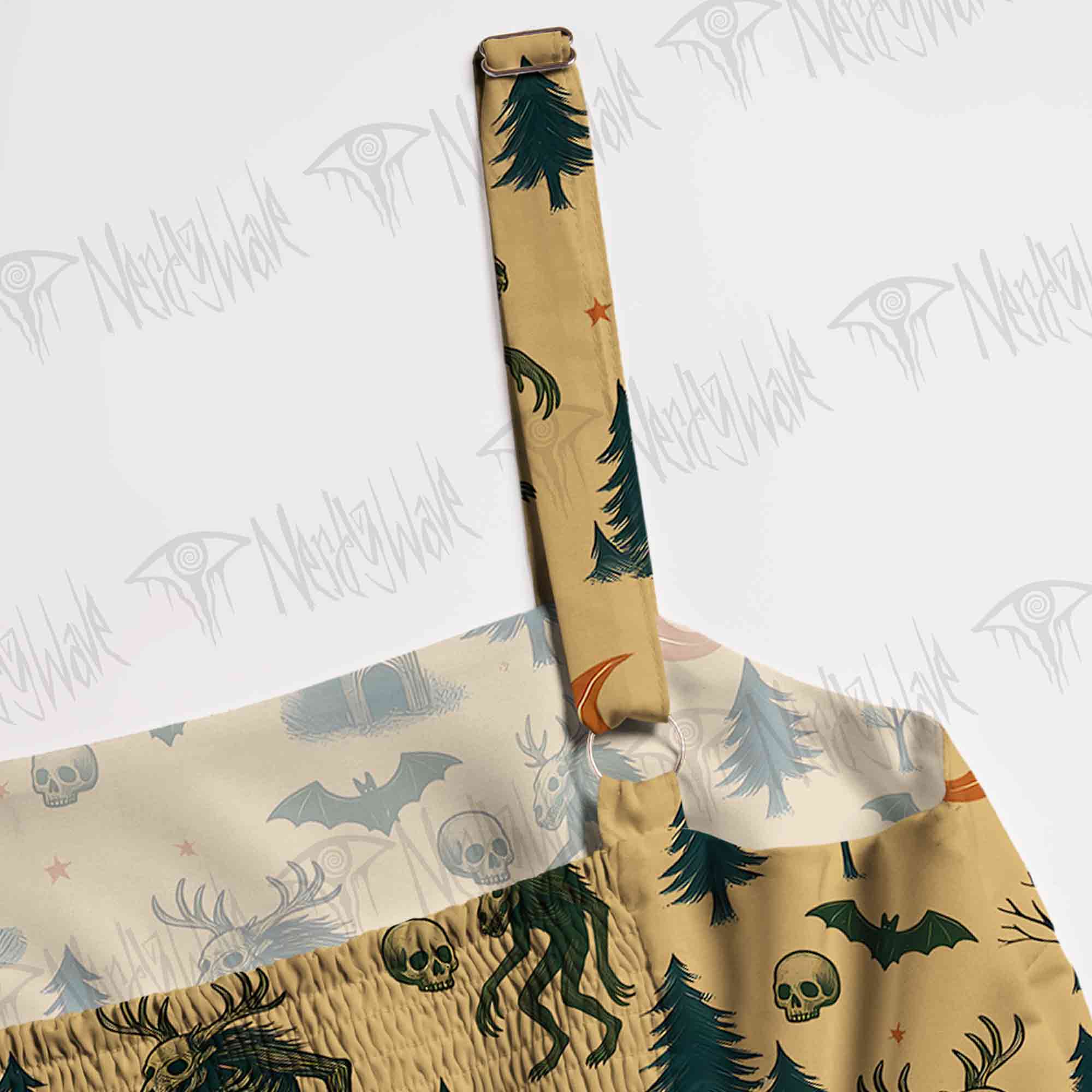 Wendigo in the Forest Spaghetti Strap Long Dress