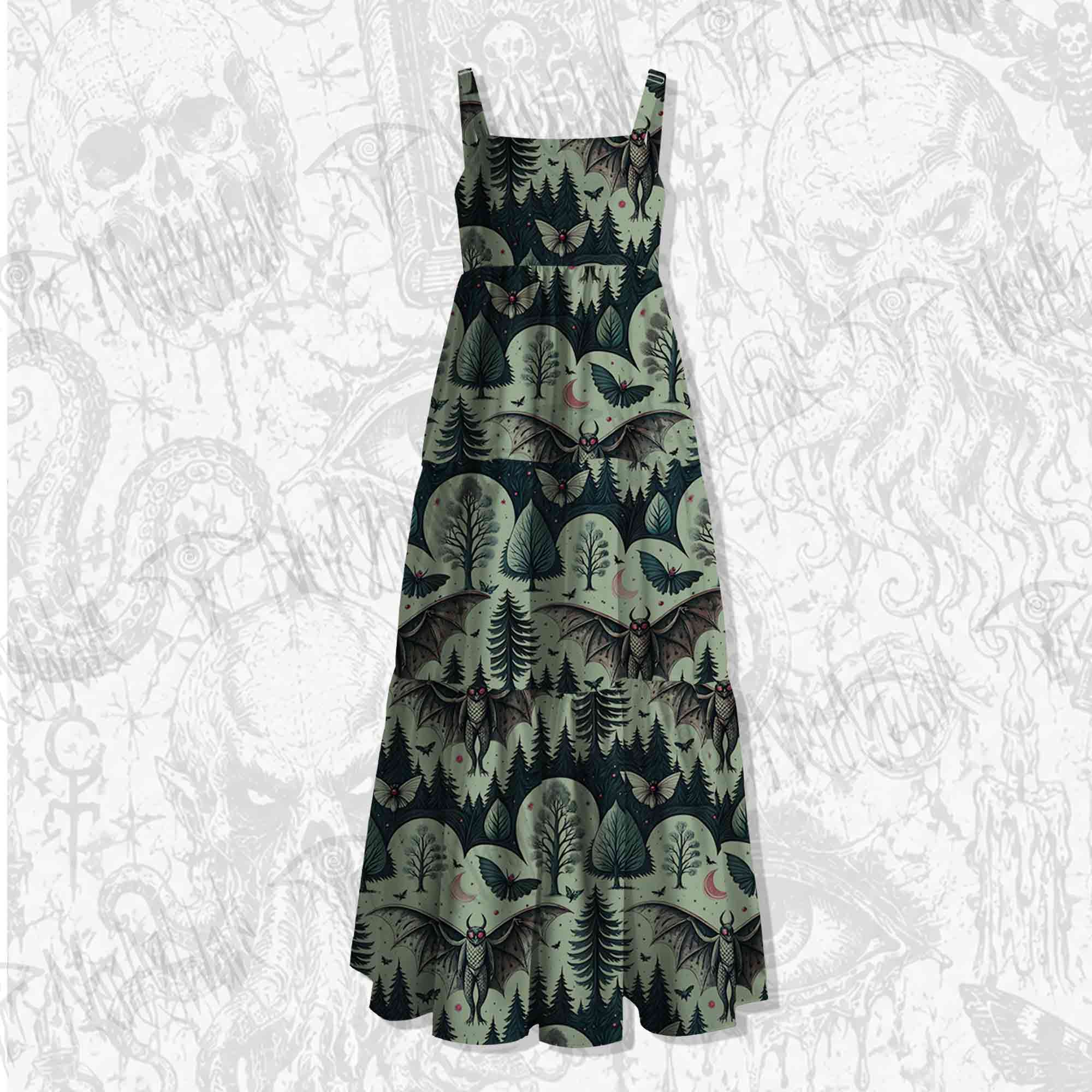 Home of the Mothman Spaghetti Strap Long Dress