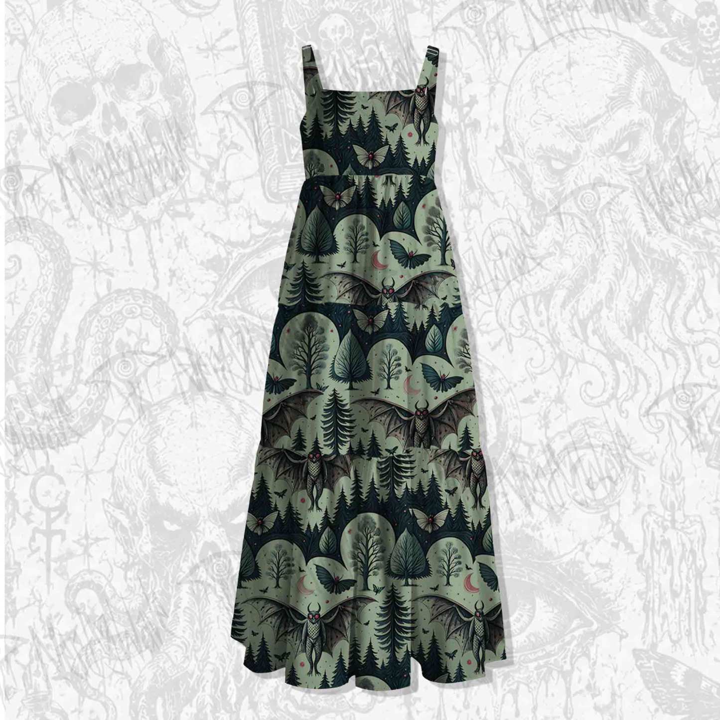 Home of the Mothman Spaghetti Strap Long Dress
