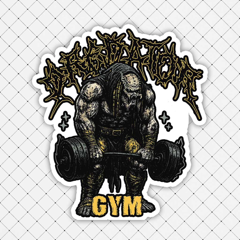 Alien Hunter Gym Sticker