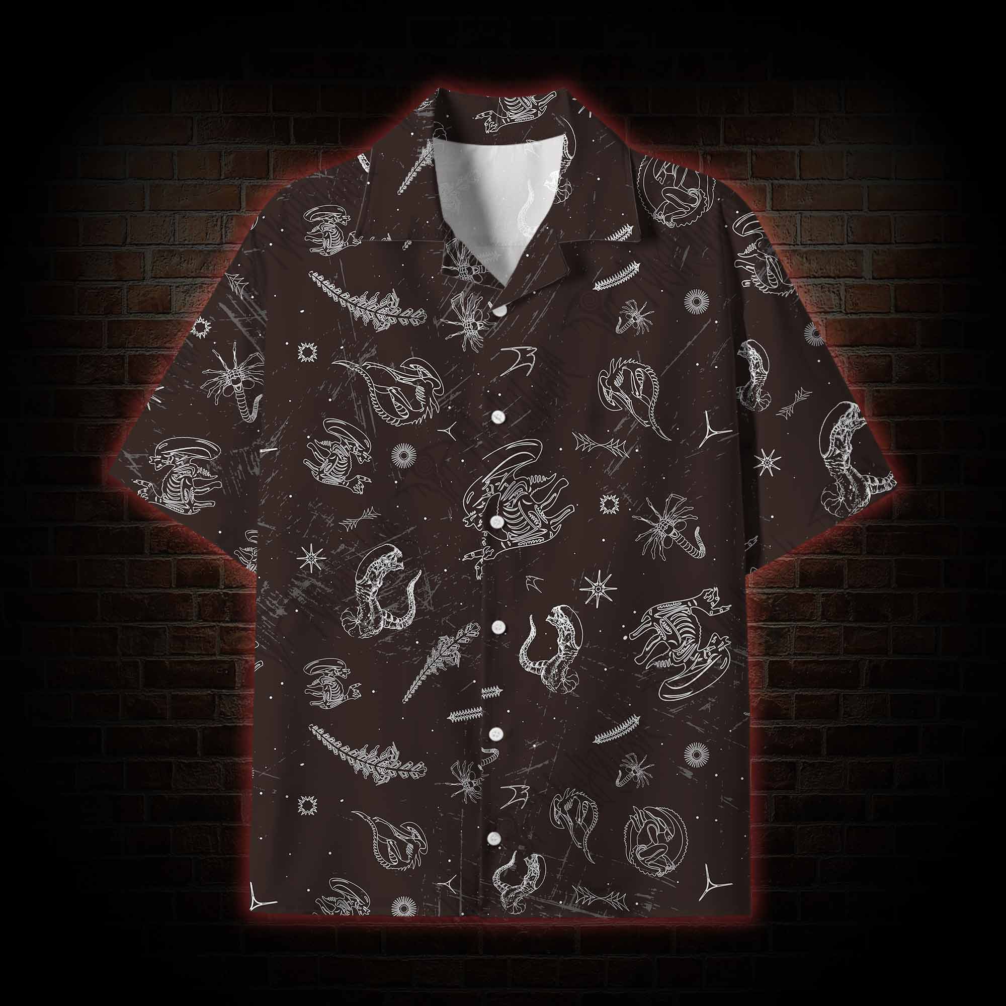 Aliens Lightweight Hawaiian Shirt