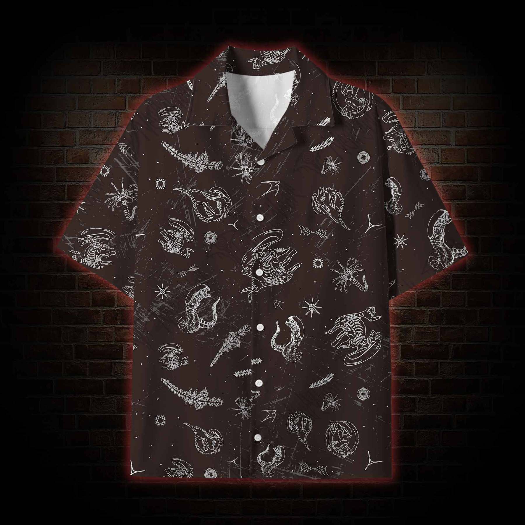Aliens Lightweight Hawaiian Shirt
