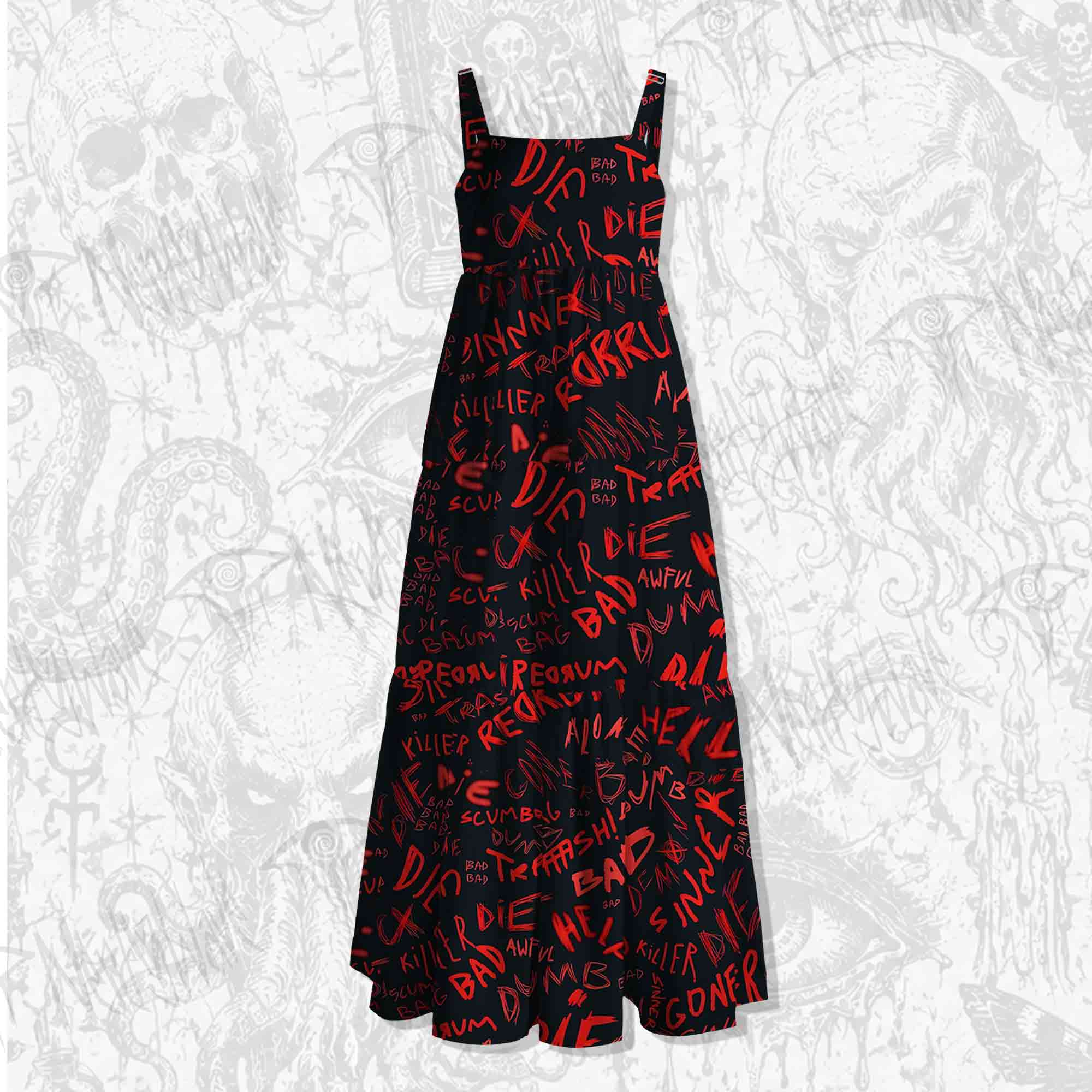 Bad Words Spaghetti Strap Long Dress