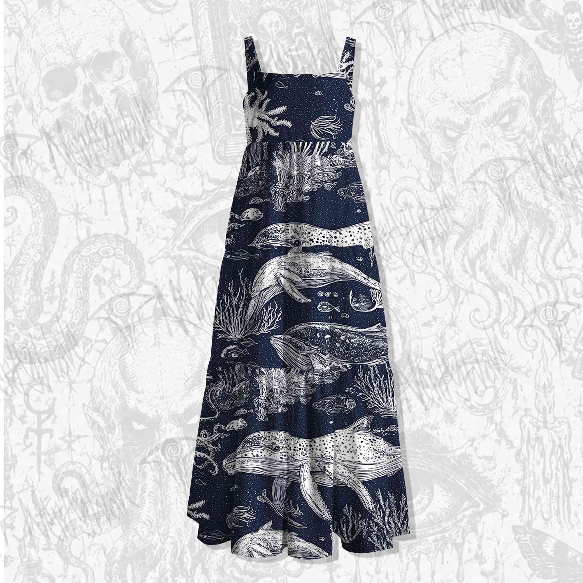 Deep Sea Cthulhu Spaghetti Strap Long Dress