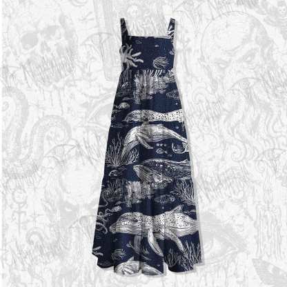 Deep Sea Cthulhu Spaghetti Strap Long Dress