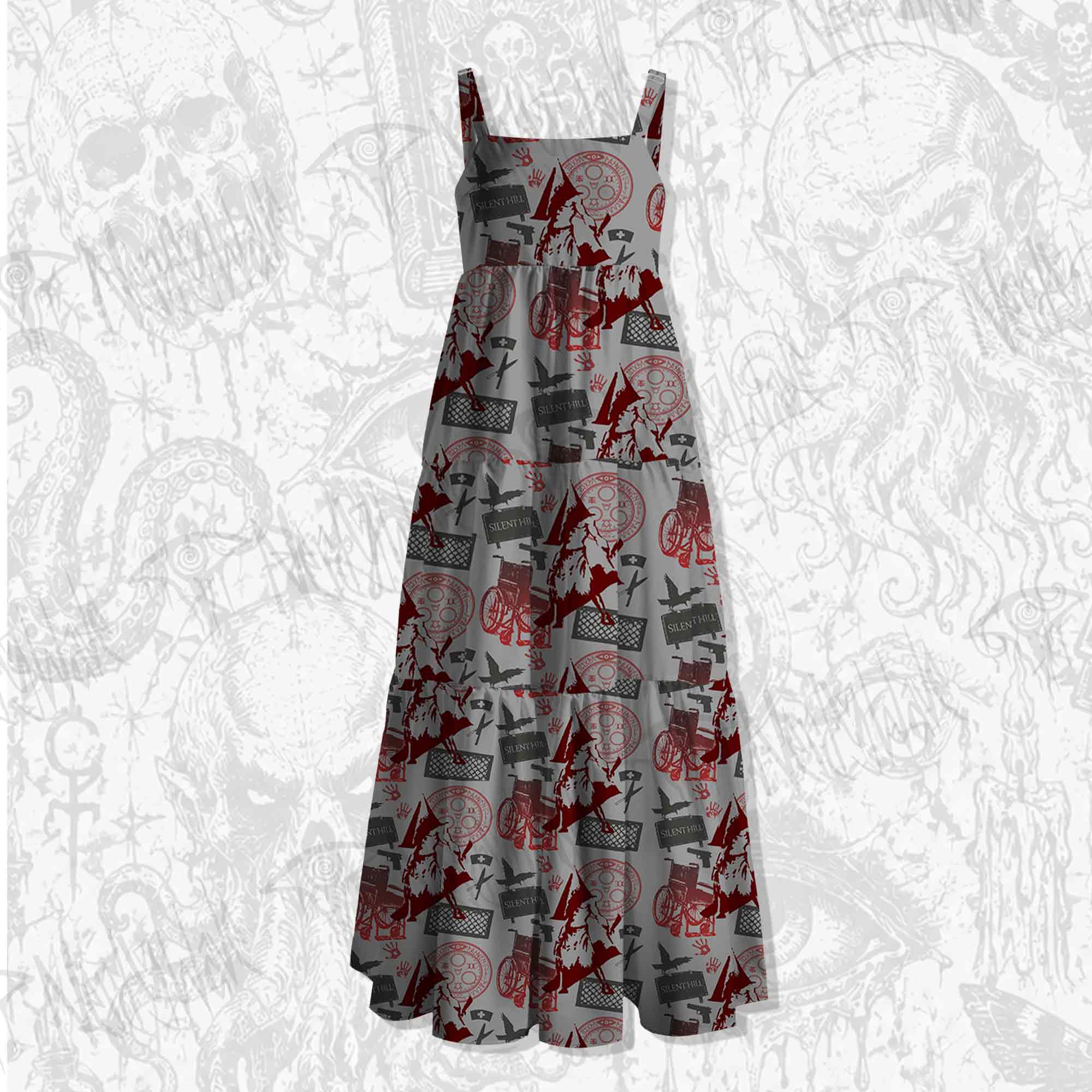 Rusty Spaghetti Strap Long Dress