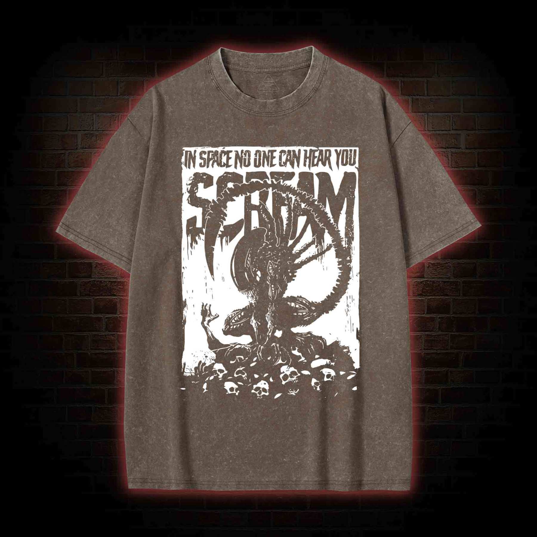In Space No One Can Hear You Scream Washed T-shirt