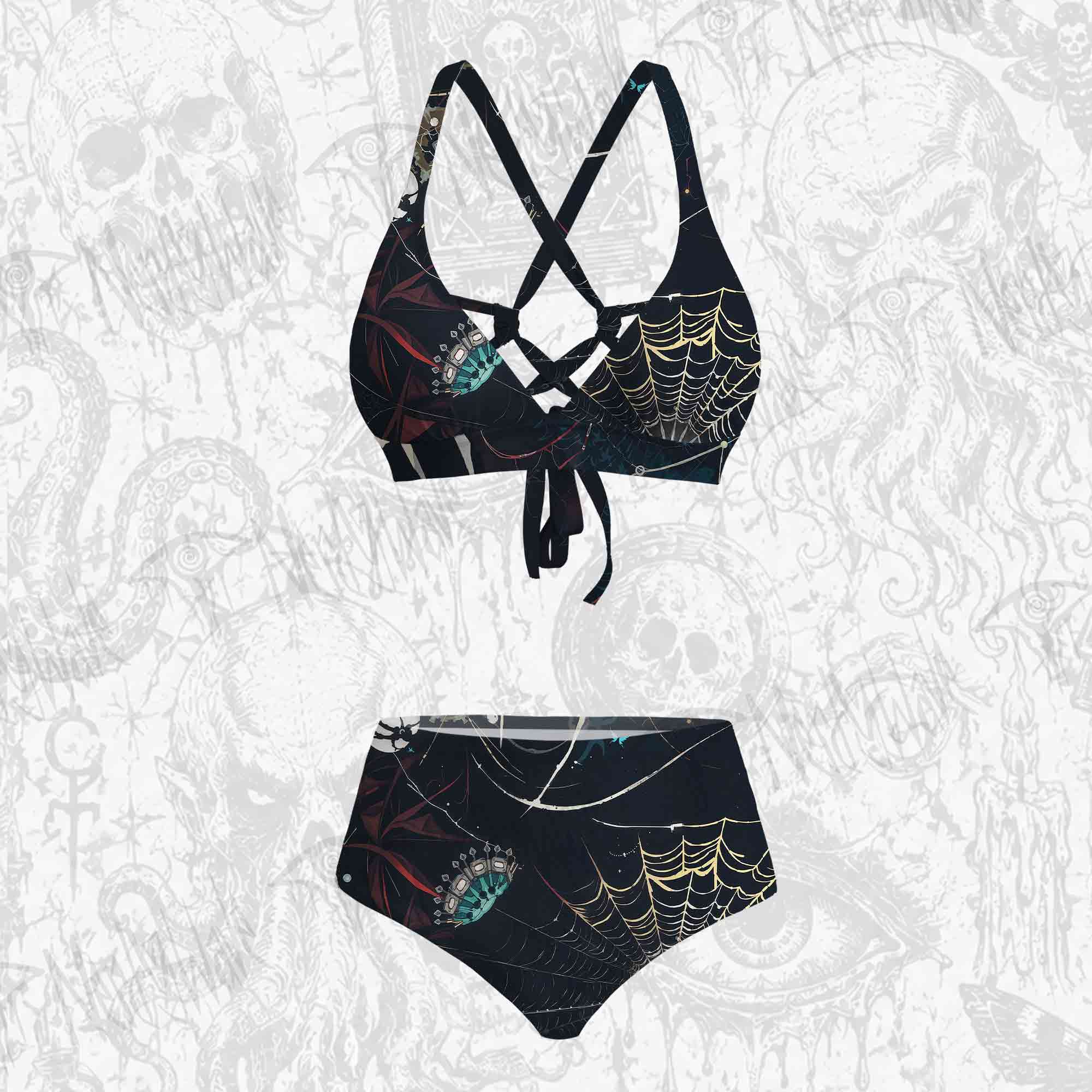 Shadowy Spiders Bikini Set