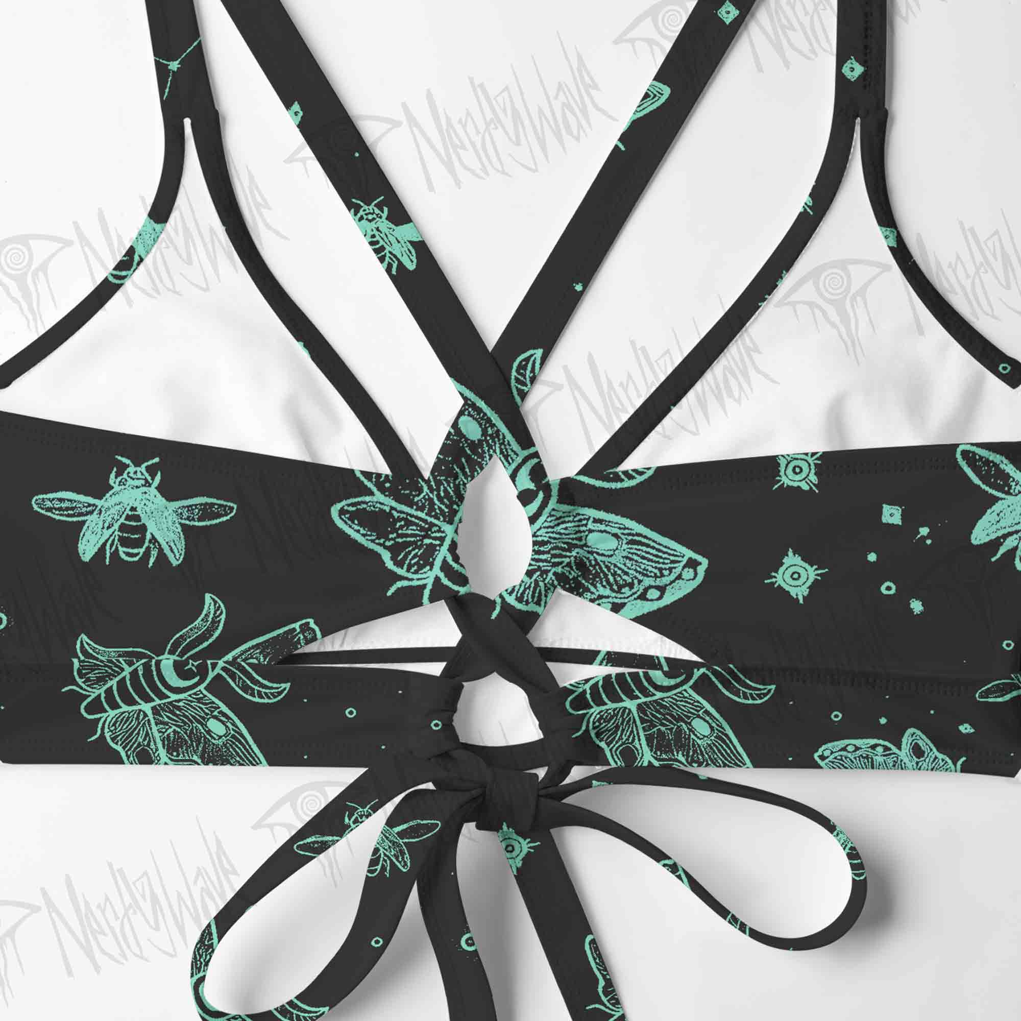 Midnight Flying Insects Bikini Set