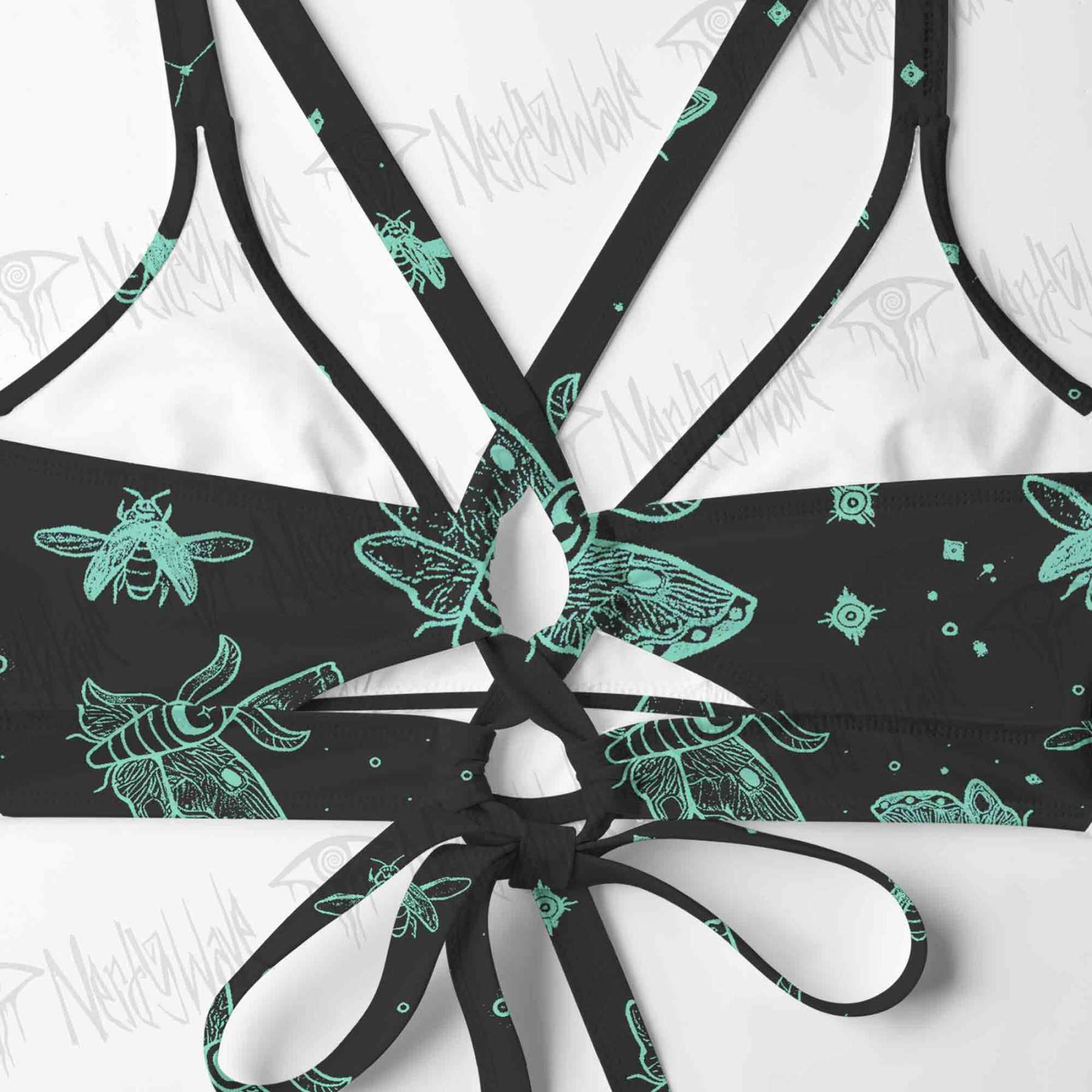 Midnight Flying Insects Bikini Set