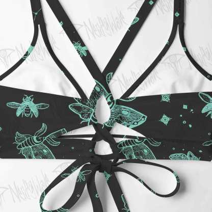 Midnight Flying Insects Bikini Set