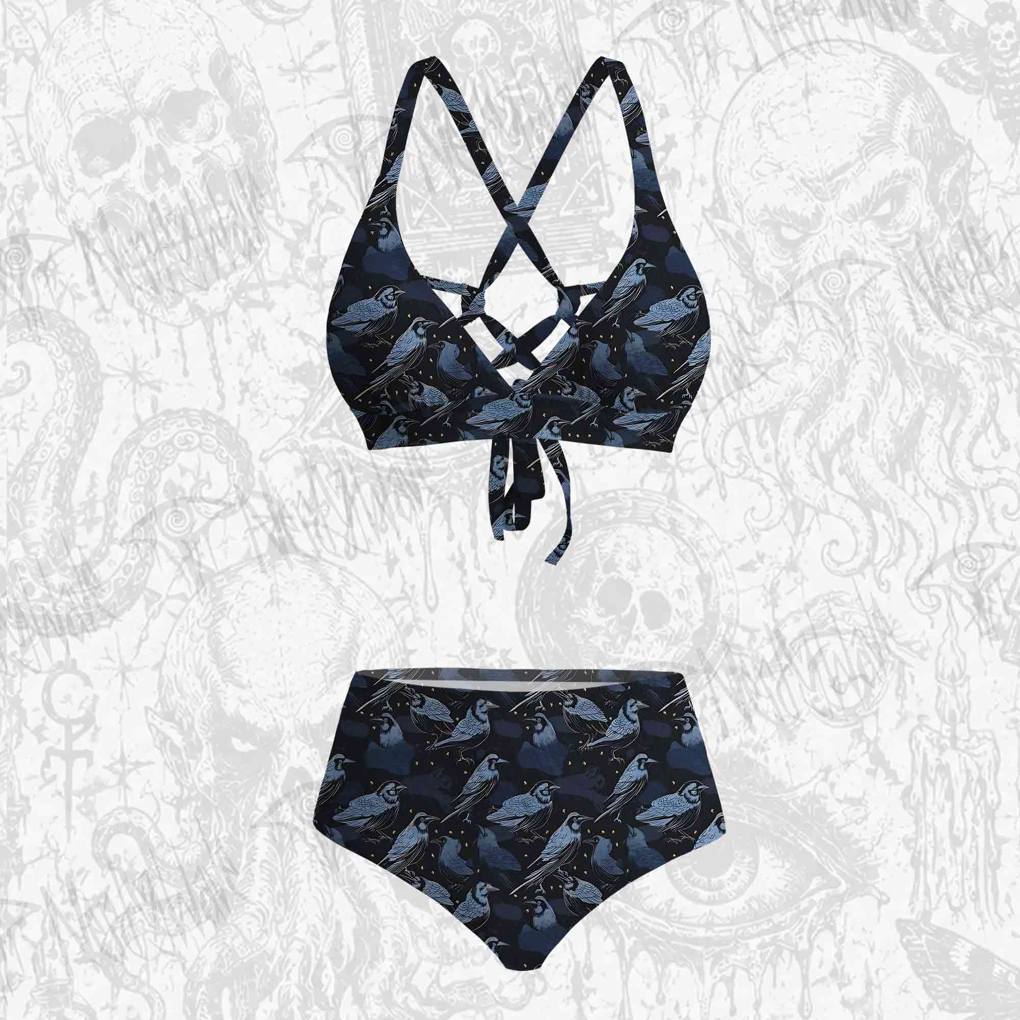 Crows at Night Bikini Set