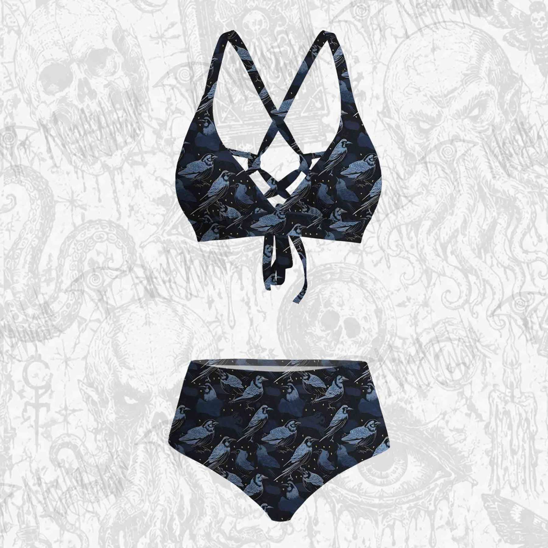 Crows at Night Bikini Set