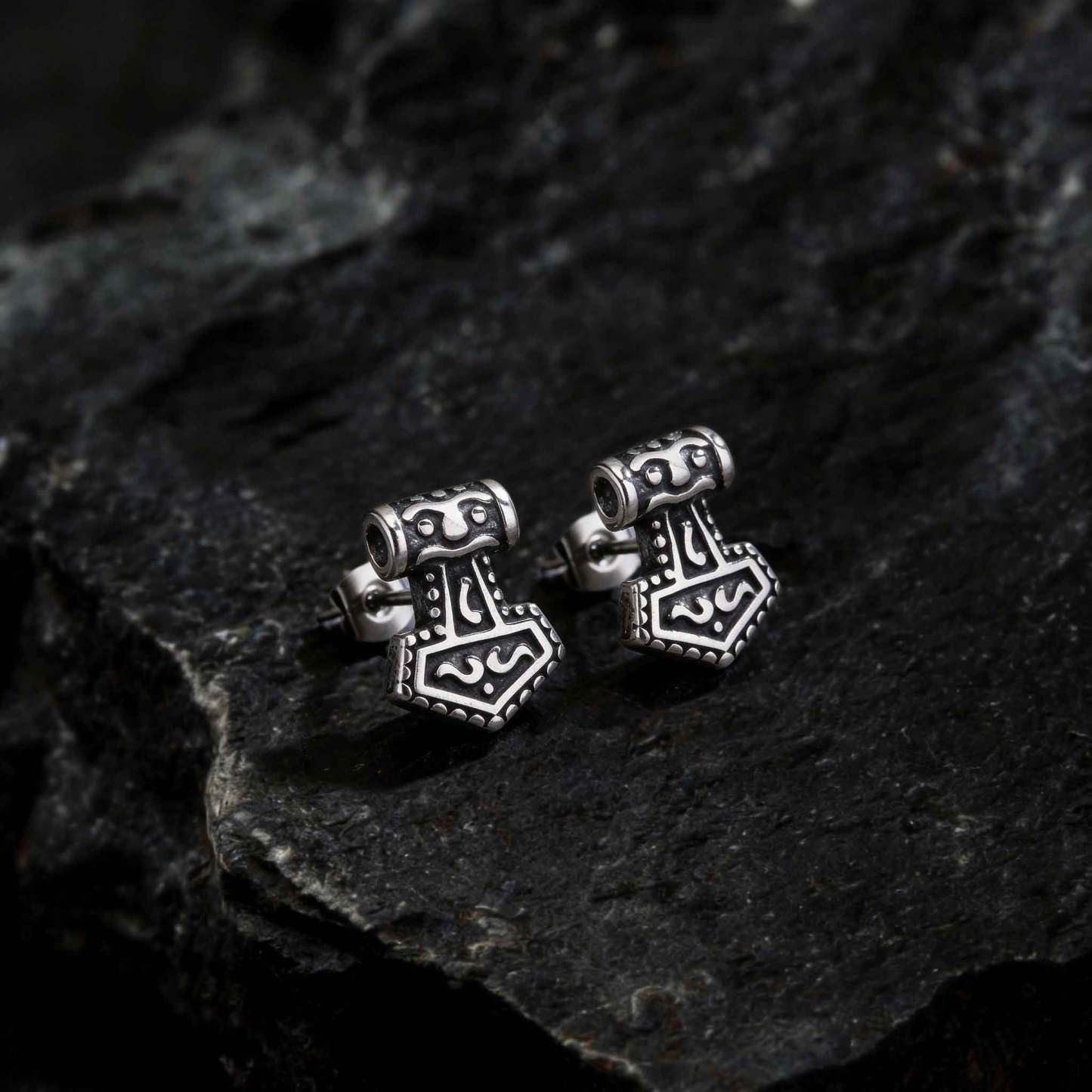 Viking Thor Hammer Earrings