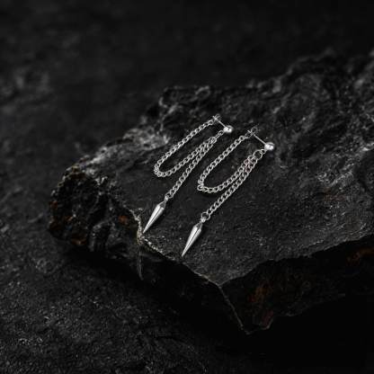 Punk Style Pointed Pendant Earrings