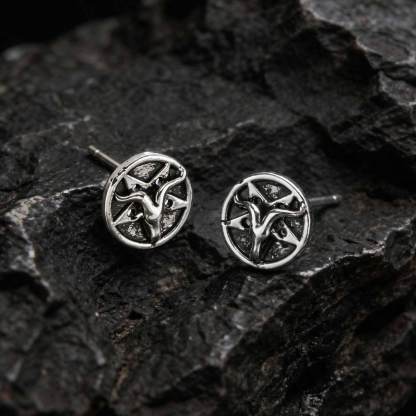 Satan Sheep's Head Earrings