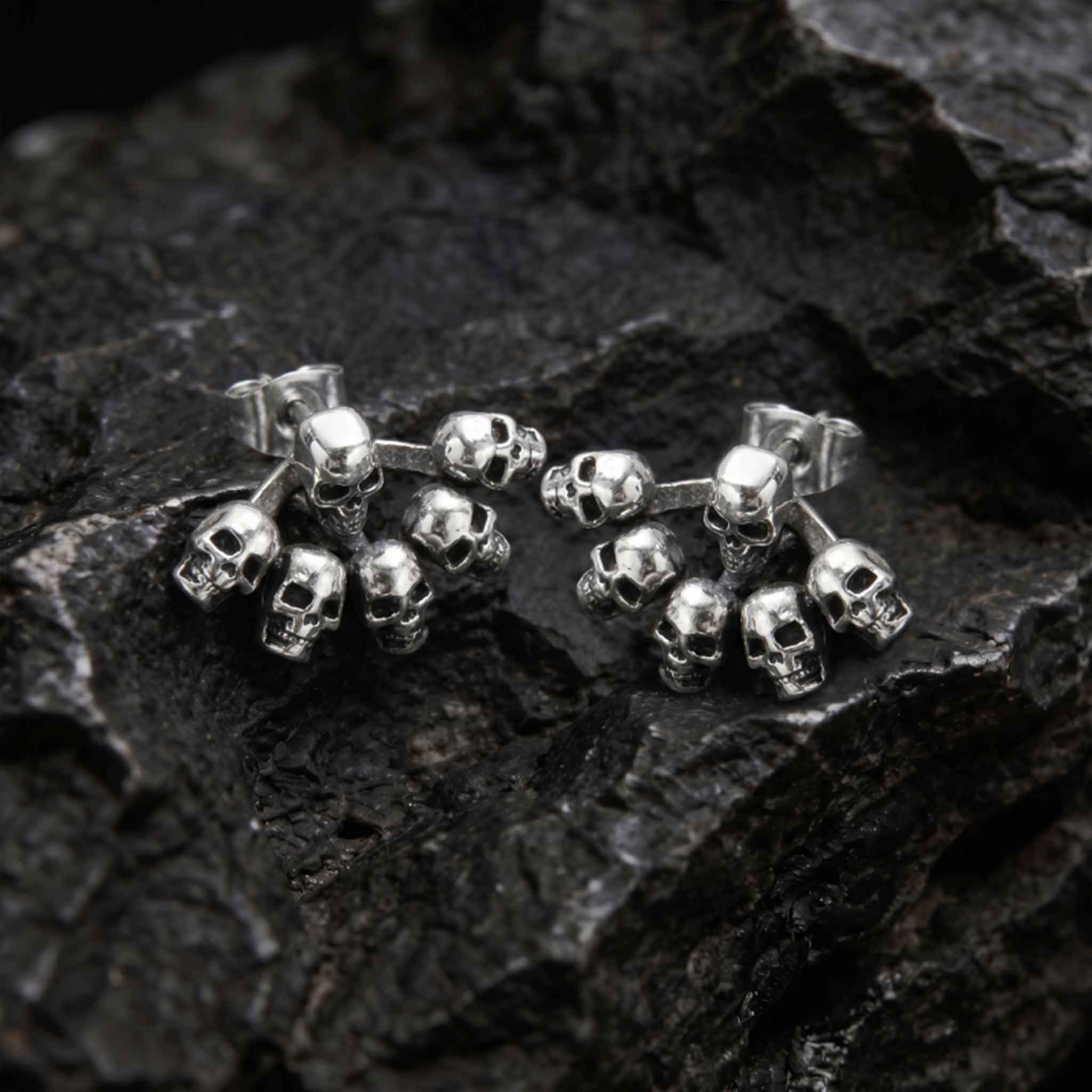 Punk Multi-Skull Earrings