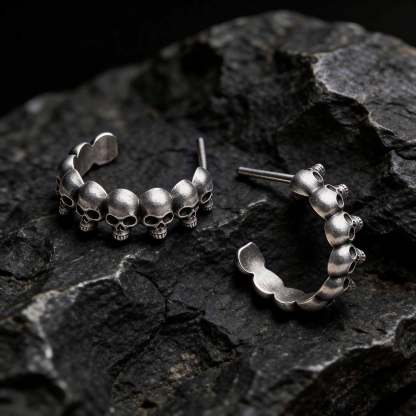 Memento Mori Skull Earrings