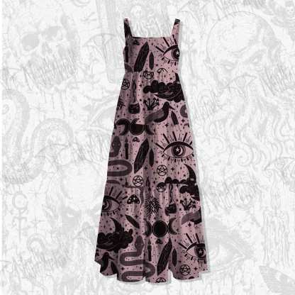 Mystic Whimsy Wide Straps Maxi Dress