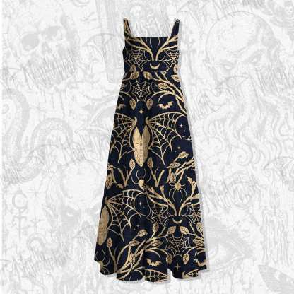Midnight Manorv Wide Straps Maxi Dress