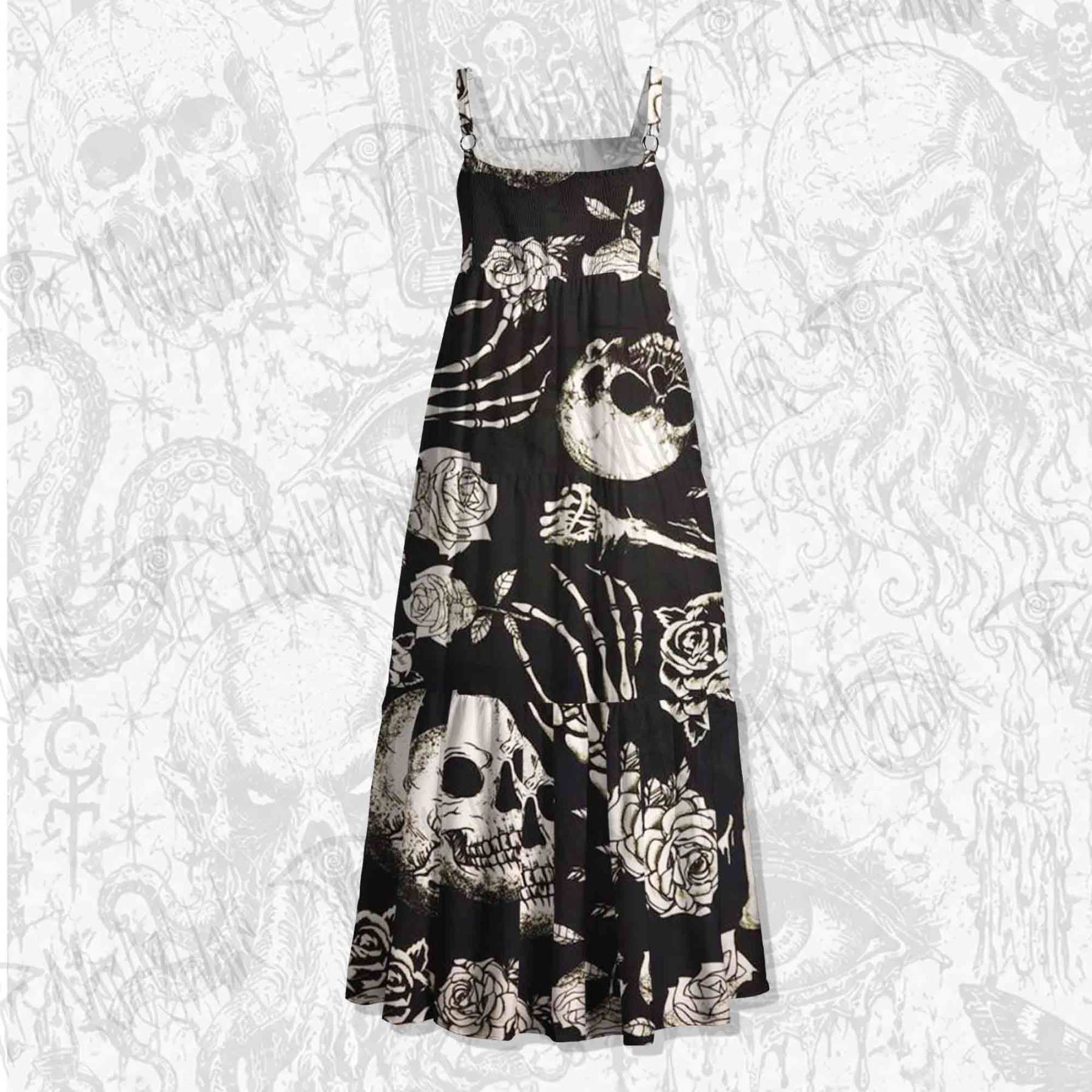 Bone & Bloom Wide Straps Maxi Dress