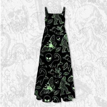 Cryptid Night Wide Straps Maxi Dress