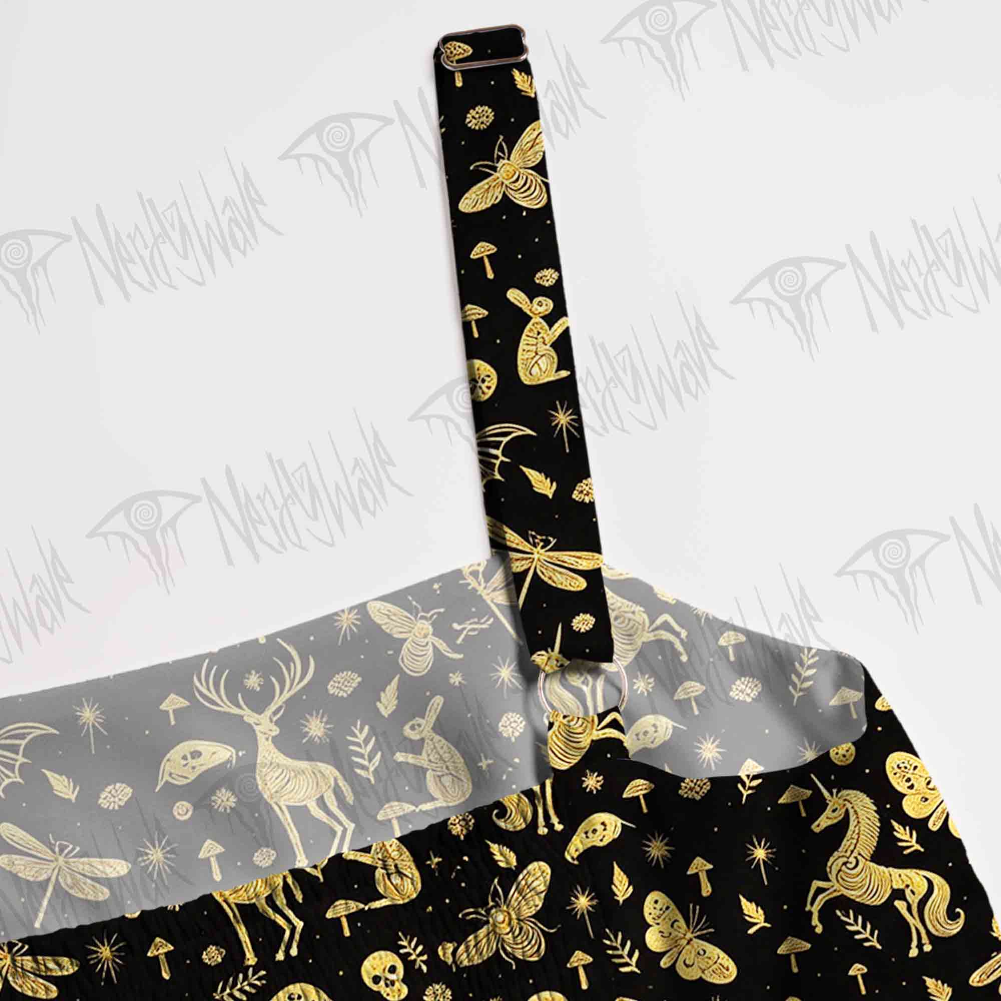 Golden Necropolis Wide Straps Maxi Dress