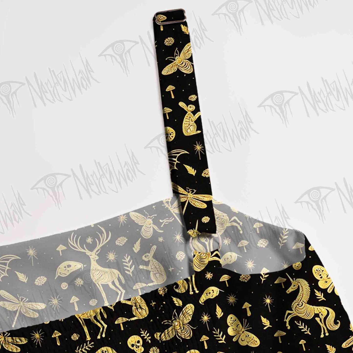 Golden Necropolis Wide Straps Maxi Dress