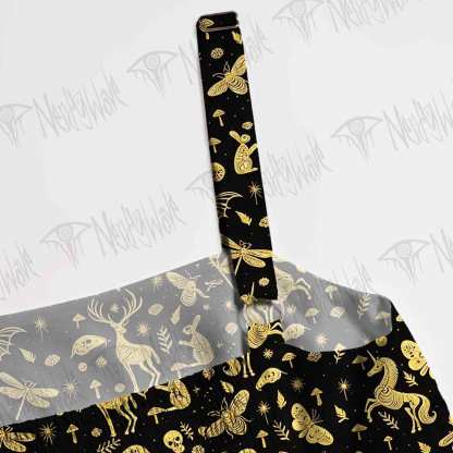 Golden Necropolis Wide Straps Maxi Dress