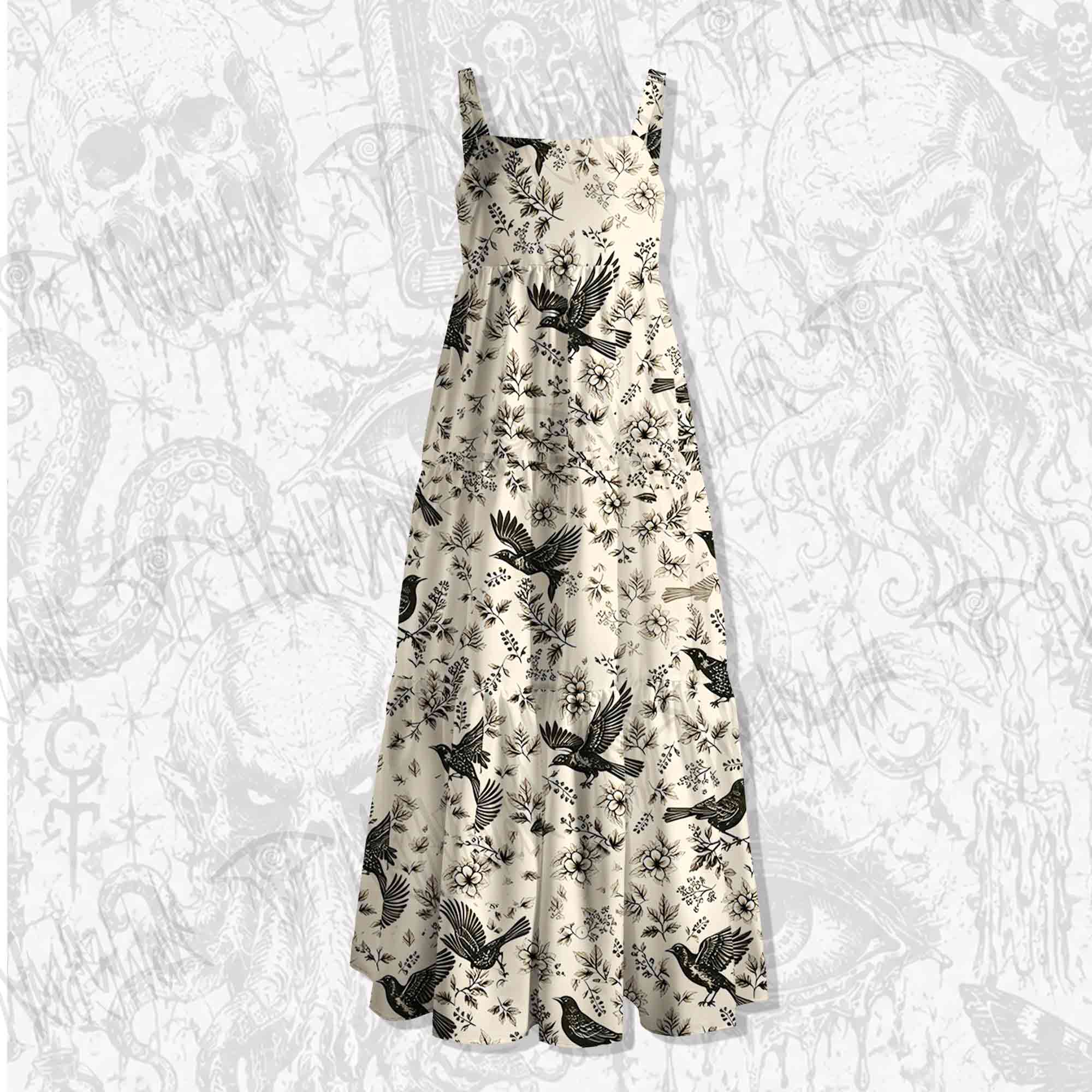 Raven’s Meadow Wide Straps Maxi Dress