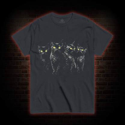 Yellow Eyes Black Cats T-shirt