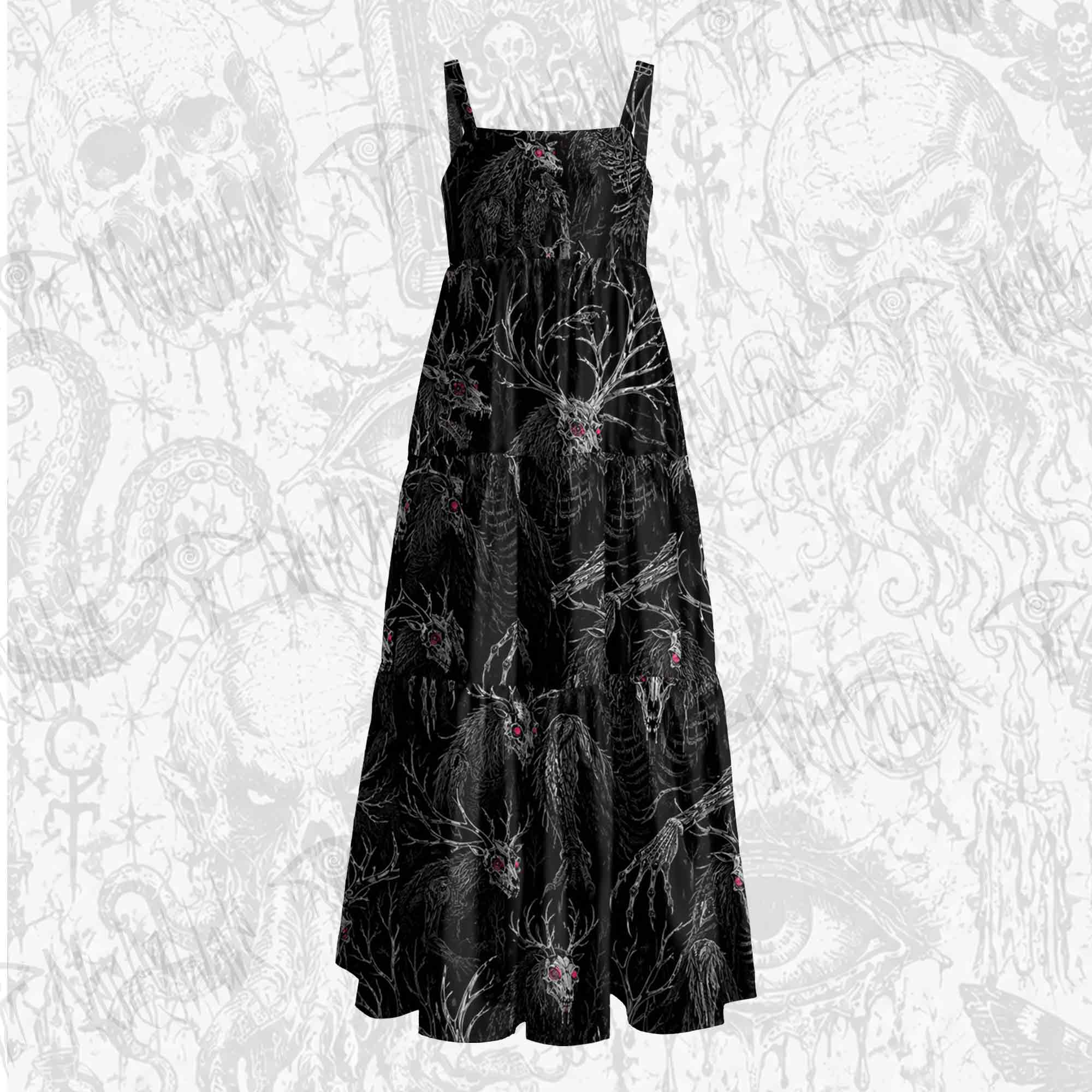 Midnight Wendigo Wide Straps Maxi Dress