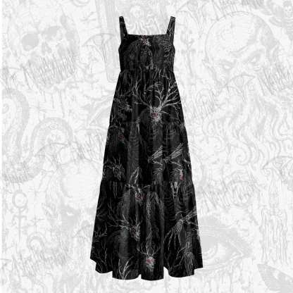 Midnight Wendigo Wide Straps Maxi Dress