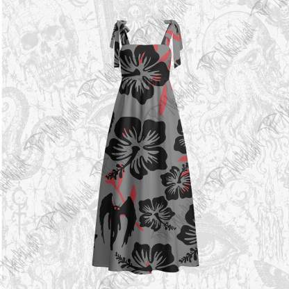 Mothman Tie Shoulder Maxi Dress
