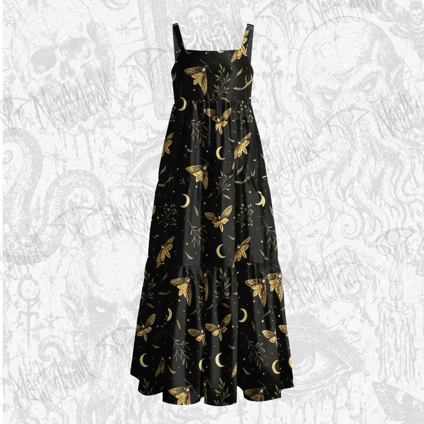 Moth Manor Wide Straps Maxi Dress
