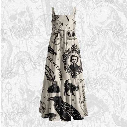 Raven’s Ink Wide Straps Maxi Dress
