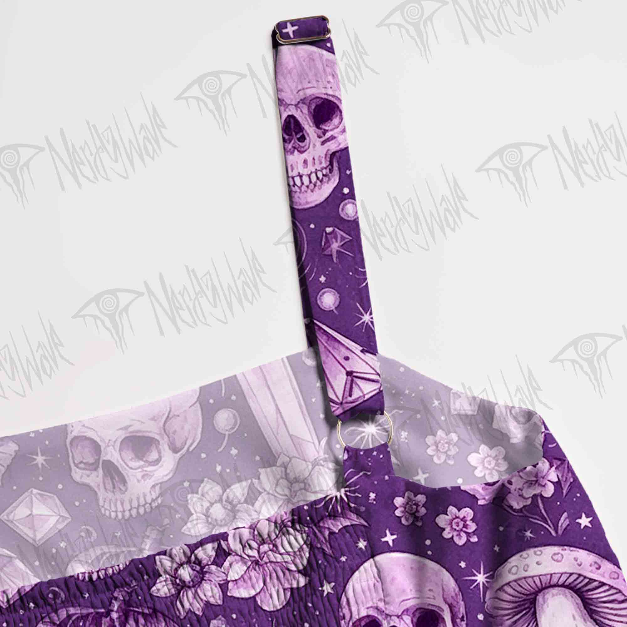 Violet Venom Wide Straps Maxi Dress