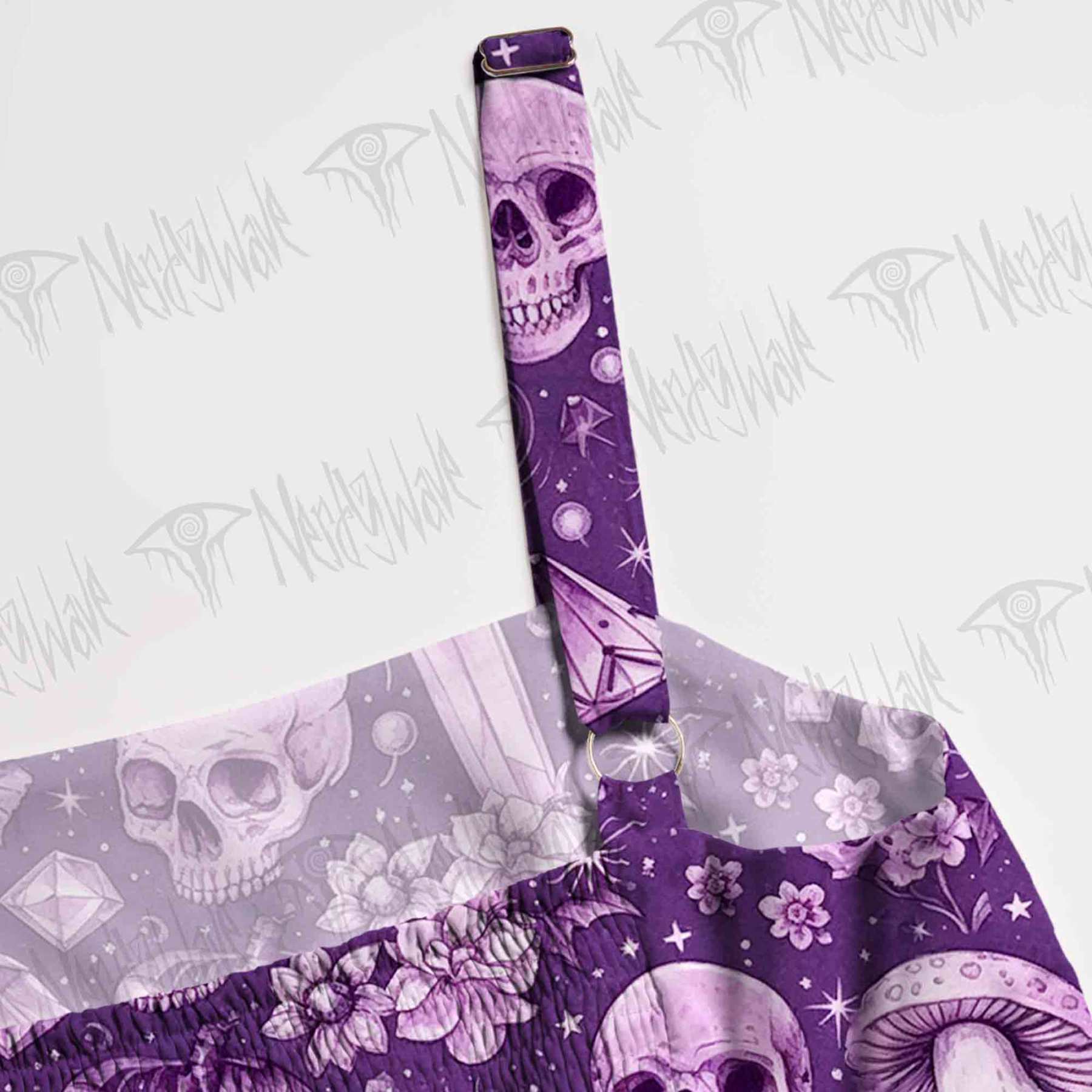 Violet Venom Wide Straps Maxi Dress