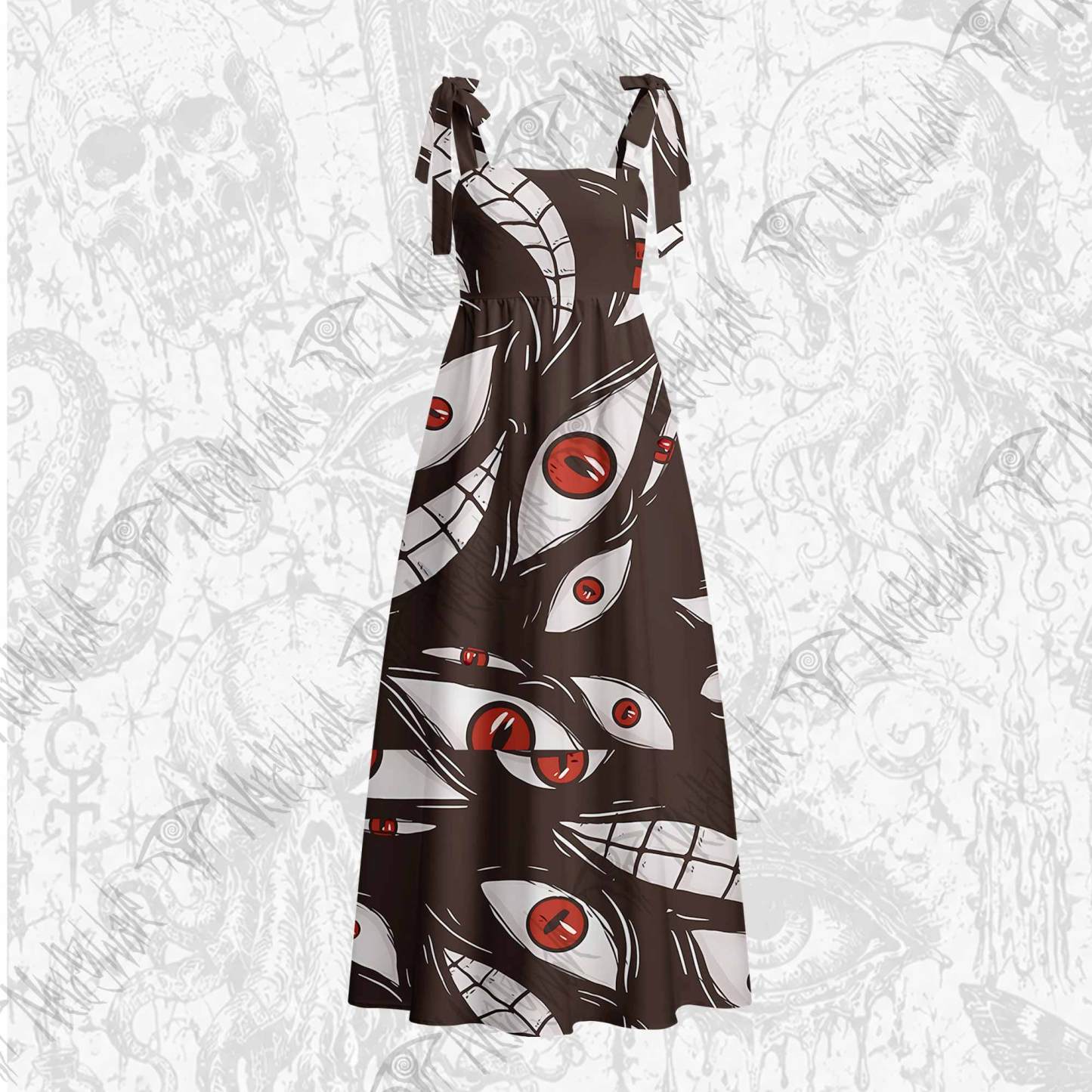 Homunculus Tie Shoulder Maxi Dress