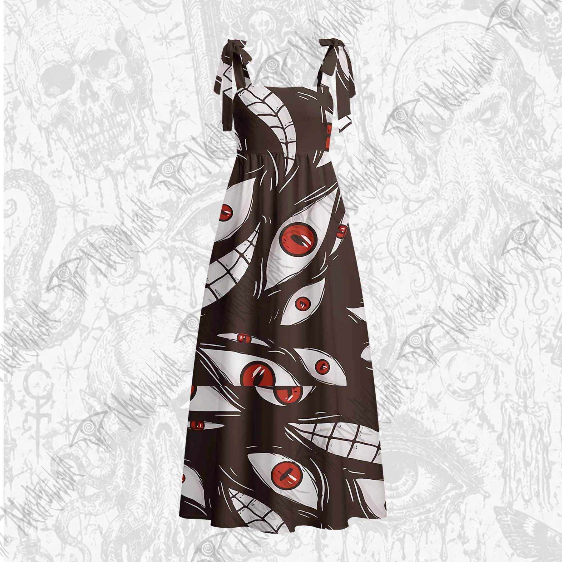 Homunculus Tie Shoulder Maxi Dress