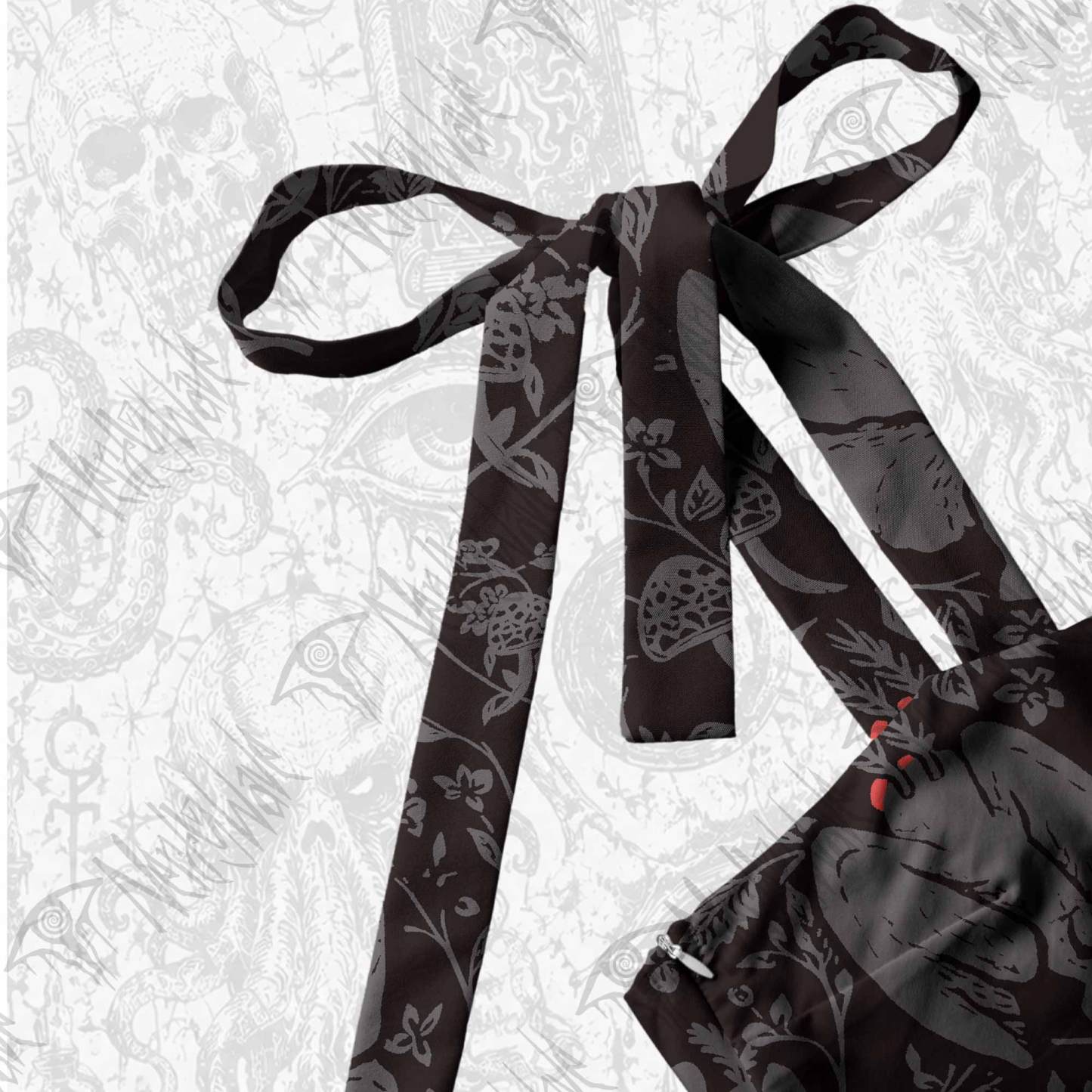 Mothman in the Jungle Tie Shoulder Maxi Dress