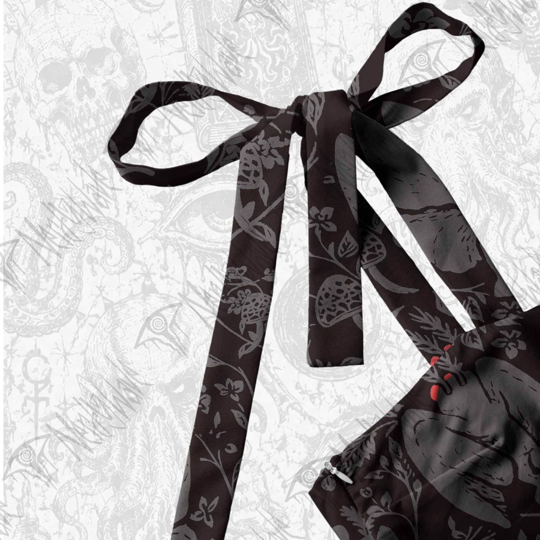 Mothman in the Jungle Tie Shoulder Maxi Dress