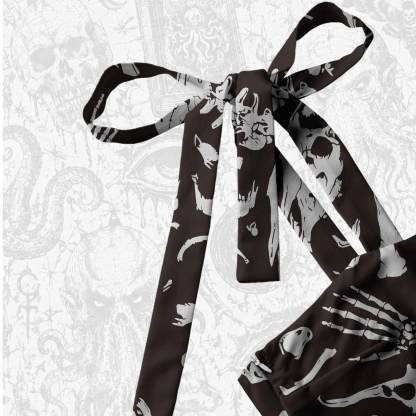 Dinosaur Fossils Tie Shoulder Maxi Dress