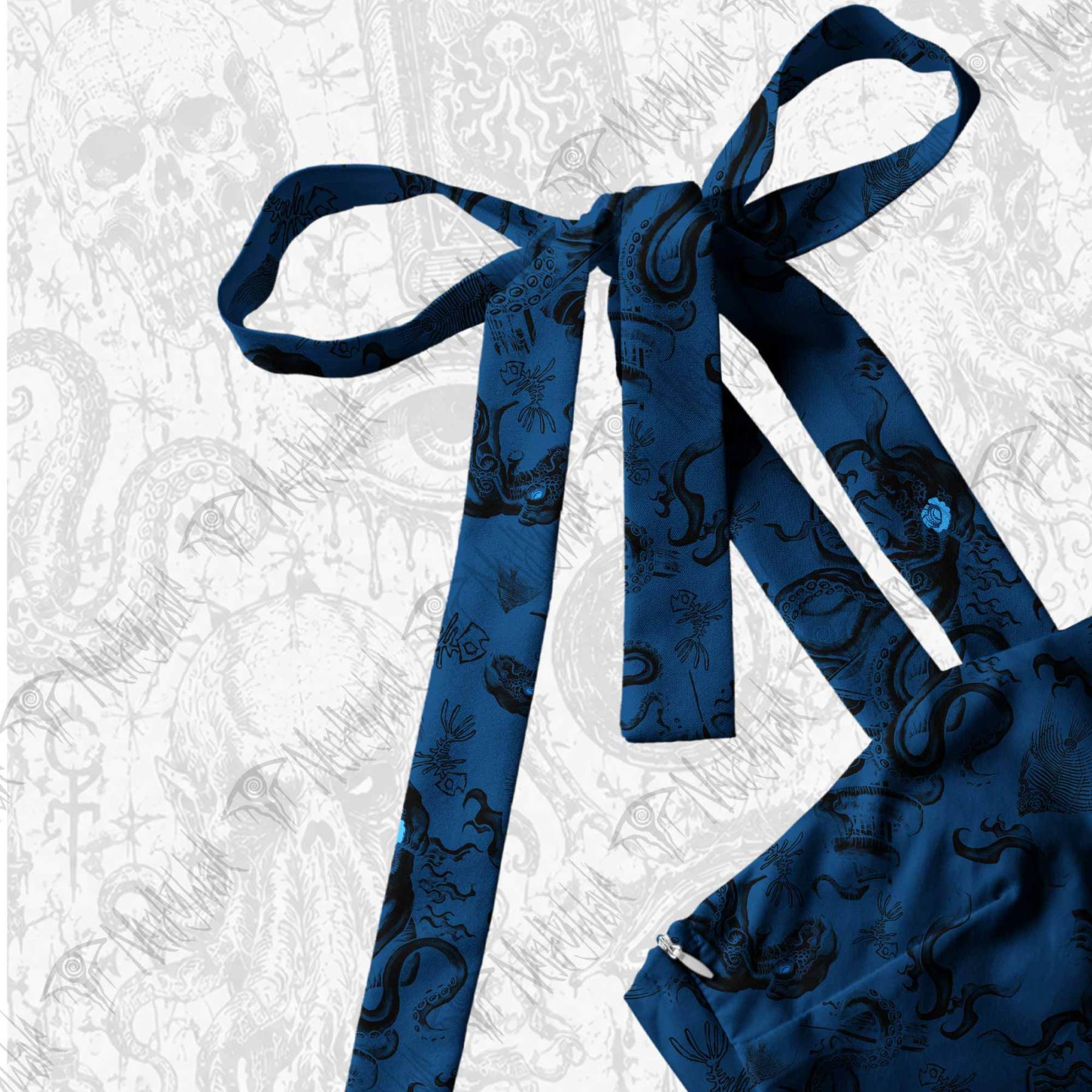 Deep Sea Monster Tie Shoulder Maxi Dress