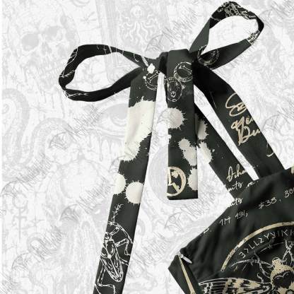 Retro Insects Tie Shoulder Maxi Dress
